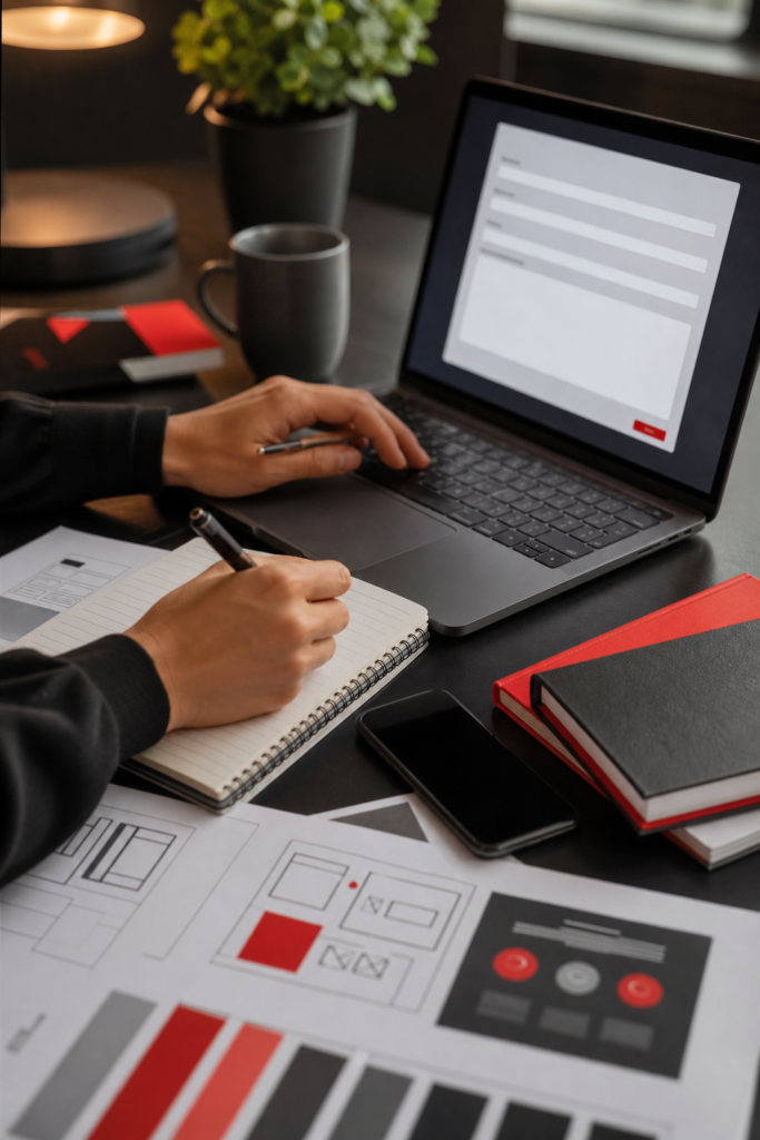Consultant responding to a client enquiry for digital marketing and business services